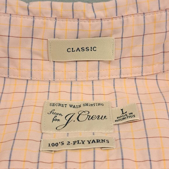 J. Crew Classic 100's 2-Ply Yarns Men's Large Button Down Shirt Style BJ705 SP23 - Picture 3 of 15